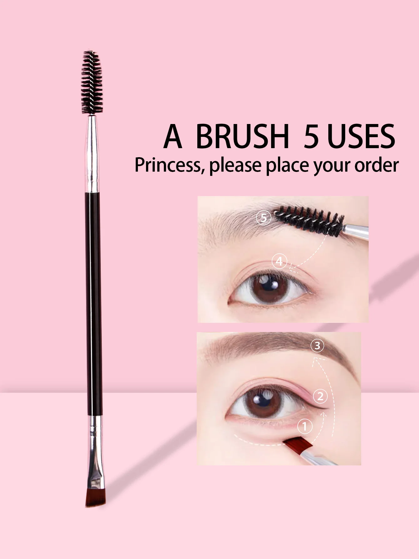 EyebloggComb-Pinceau de maquillage professionnel, accessoire de beauté pour les cils et les sourcils