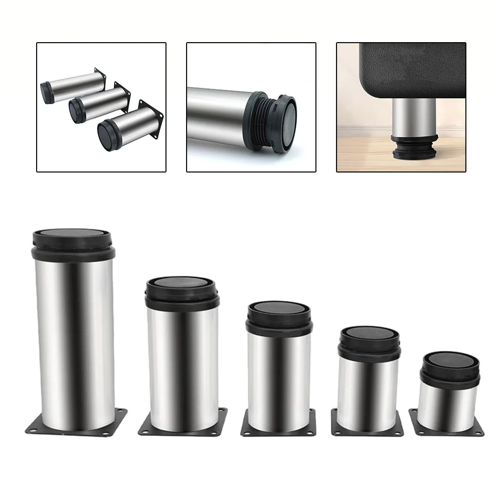 1 pièces 60mm-150mm meubles pieds d'armoire réglables pieds de meubles en acier inoxydable armoire Table canapé-lit pieds pieds de meubles pieds