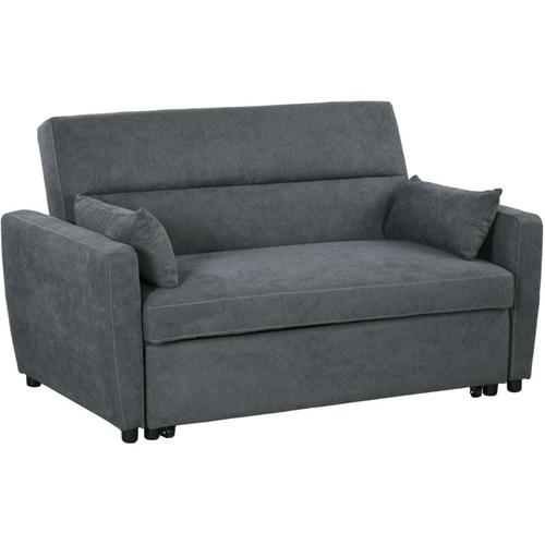 Homcom - Schlafsofa, 2-Sitzer Sofa mit Bettfunktion, Verstellbarer Rückenlehne, Polstersofa mit