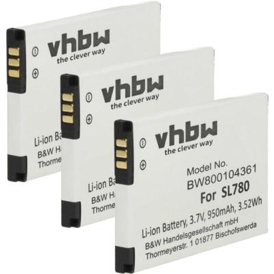 Vhbw - 3x Akku kompatibel mit Siemens Gigaset SL800H Pro, SL78, SL750H Pro, SL750H, SL750 schnurlos Image