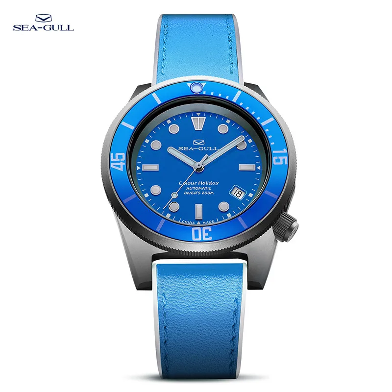 2023 neue Möwe Herren automatische mechanische Uhr Deep Diving Uhr bunte Uhr Edelstahl wasserdicht 200m Image