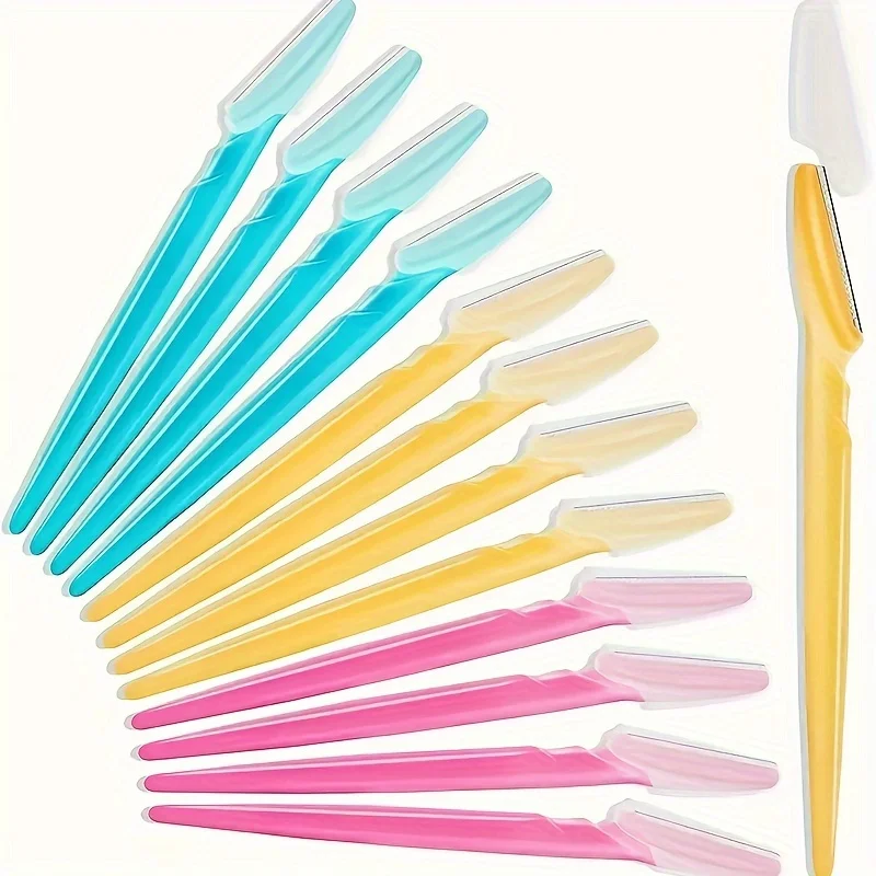 3/5/6/12/24pcs Multifunktions-Augenbrauen-Rasiermesser-Kit-präzises Trimmen, Formen, Werkzeug zur Entfernung von Gesichts haaren mit griffigem Griff Image