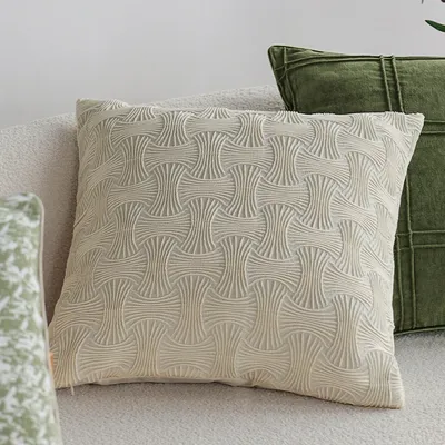 Creme Jacquard Kissen bezug ins nordischen Stil weichen Kissen bezug für Sofa dekorative Kissen Image