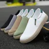 2022 weiße Turnschuhe Männer Casual Schuhe Slip auf Leinwand Schuhe Männer Müßiggänger Bequeme Vulkanisierte Schuhe Herren Trainer Plus Größe 39-48