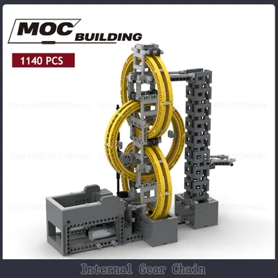 Gbc modul kreative interne zahnrad kette moc bausteine motor technologie steine diy montage sammlung spielzeug kreative geschenke Image