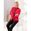 Strickjacke CLASSIC, Damen, Gr. 44, rot, 50% Modal, 30% Polyamid, 20% Polyester, gemustert, Langarm, Strickjacken