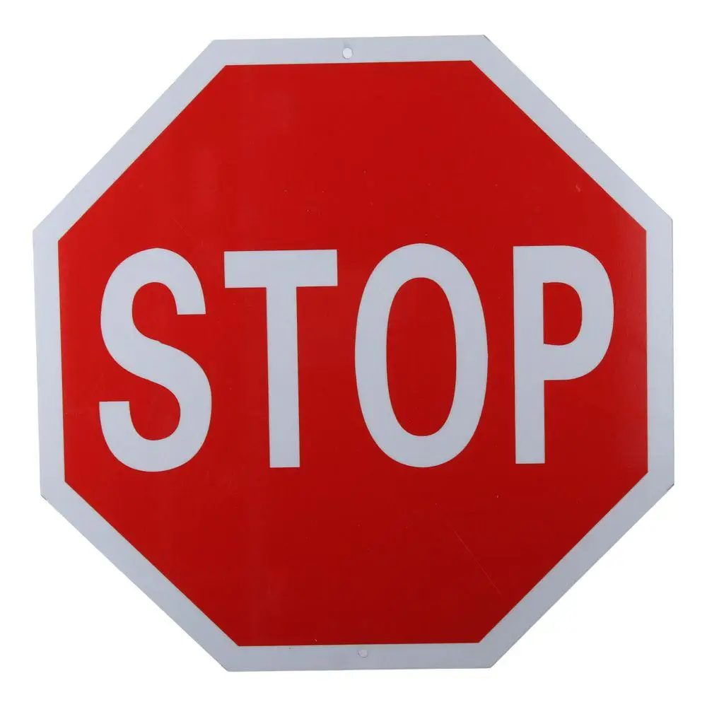 Stoppschild, 30,5 x 30,5 cm, reflektierende Aluminiumwarnschilder für Straßenverkehr, achteckiges, rostfreies Schild Image