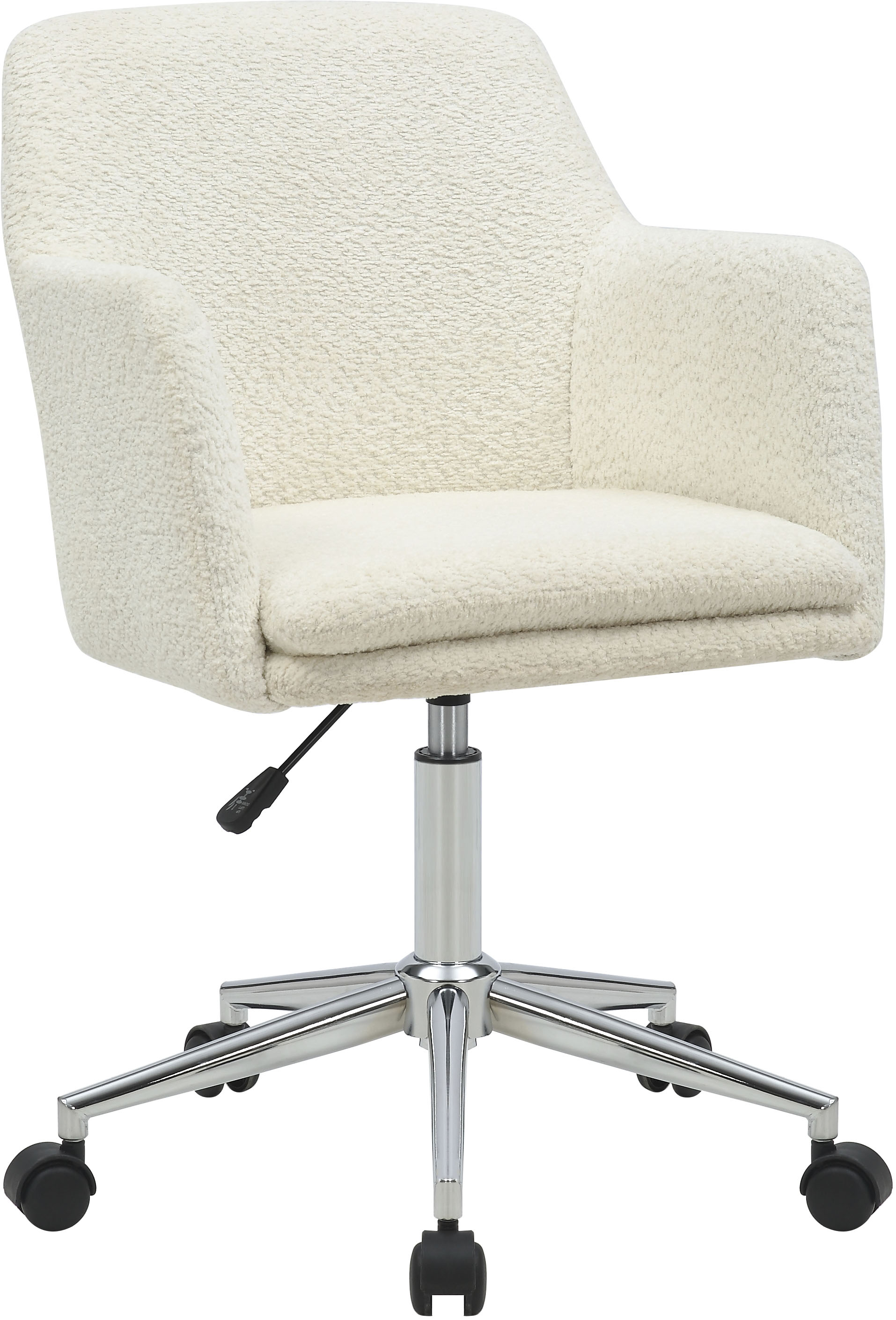 Bürostuhl "DILAYLA", weiß (sanftes weiß), B:64cm H:98cm T:64cm, Metallrahmen und -basis, Sperrholz, Schaumstoff, Stoff, LEGER HOME BY LENA GERCKE, Stühle, Bürostuhl, zeitloses Design