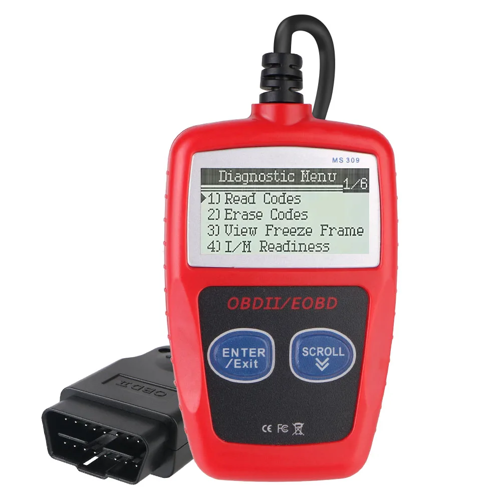 MS309 OBD2 Code Reader Digitale Auto Diagnose Werkzeuge Fehler Code Klar OBD 2 Scanner Motor Licht O2 Sensor Tester Zubehör 12 V Image