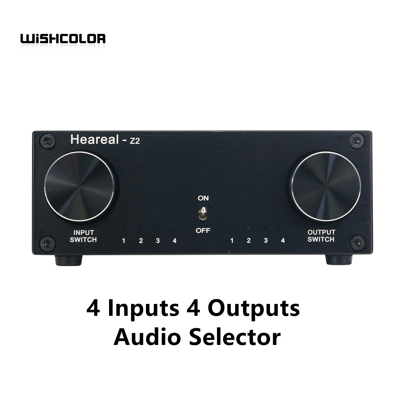 Wish color Heareal-Z2 verlustfreier Audio-Umschalter 4 Eingänge 4 Ausgänge Audio-Wahlschalter Hifi-Audiosignal-Adapter Image