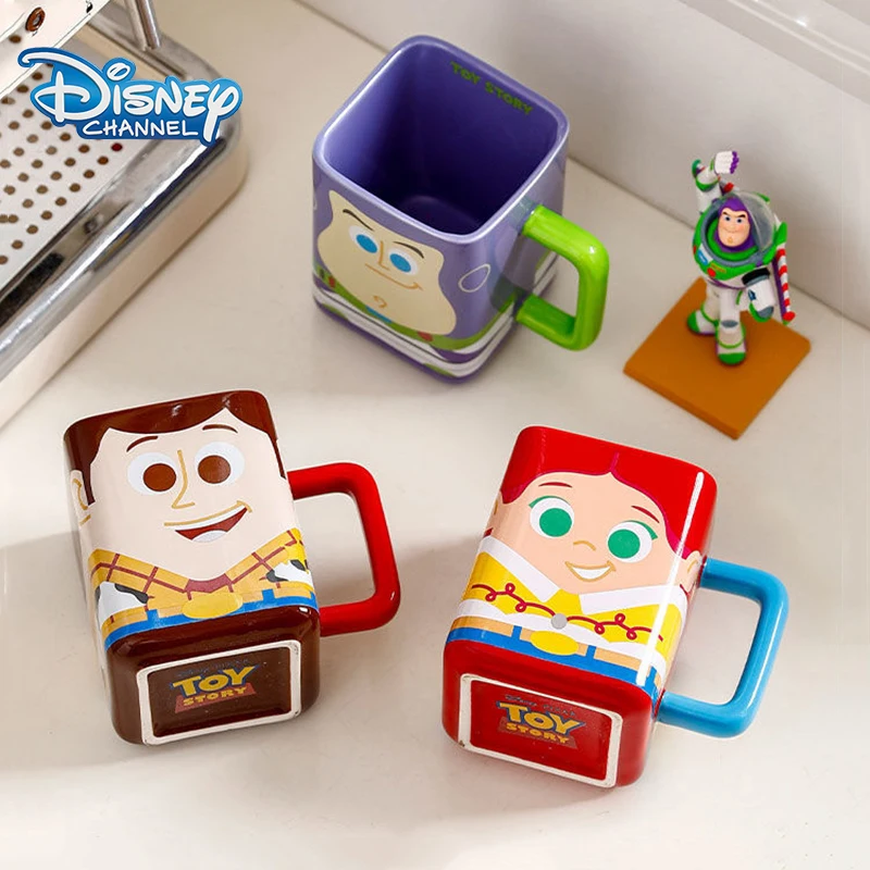 Disney Toy Story Buzz Lightyear Tassen Tasse Cartoon Woody Jessie Kawaii Keramik trinken Wasser Tasse Kinder Milch Kaffeetasse Tasse Geschenk Image