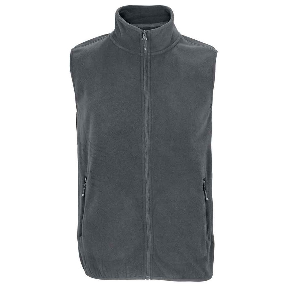 SOLS Unisex Adult Factor Microfleece Recycled Body Warmer (charcoal) - Size 4XL | SOLS Sale | Discount Designer Brands