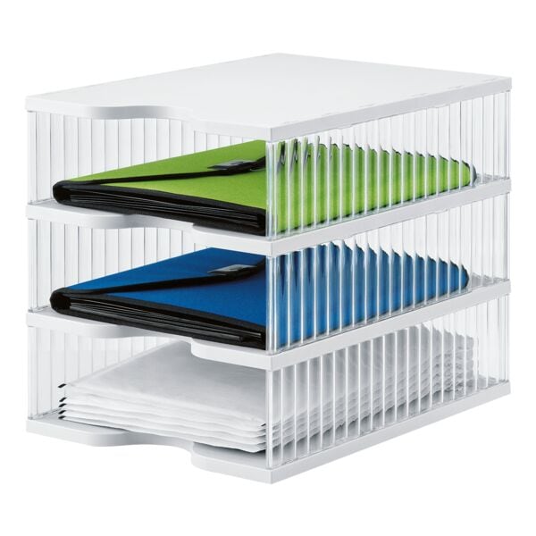 Styro Sortierstation »styropost Uno-Tower« 3 Fächer grau Image