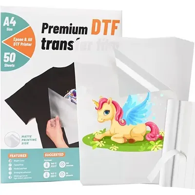 Lucky Goddness DTF Transfer Film A3 A4 Matte Heat Transfer Paper for Epson Inkjet Printer Direct