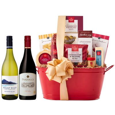 Deluxe Gourmet Wine Duet Gift Basket