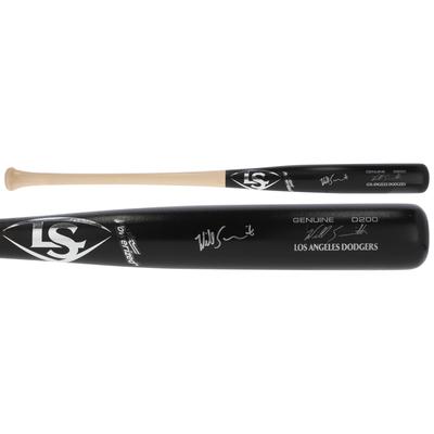 Will Smith – Los Angeles Dodgers – Signierter schwarz-blonder Louisville Slugger Game Model Bat Image