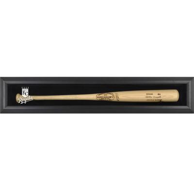 Wandmontierte Vitrine mit einem Schläger mit Logo der Kansas City Royals, schwarzer Rahmen Image