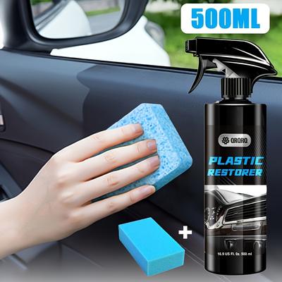 TEMU 16.9oz Premium Ceramic Plastic Restorer - Revitalizes Car Dashboard, Door Plastics, Window Strips, , Leather, And Rubber Bumper - , Long-lasting Protection, And Restores Original Shine