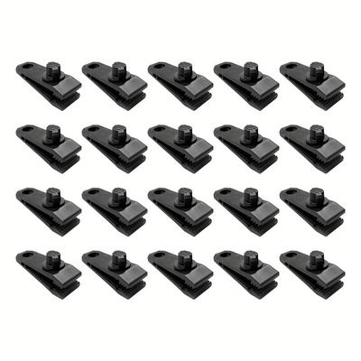 TEMU 20/30pcs Tarp Clips Heavy Duty Locking Clip, Thumb Screw Tent Clip, Fixing Tarp Awning Clip, For Camping Tarp Awning Canopy Car Cover Swimming Pool Cover Boat Cover Etc.