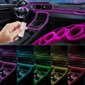 1/2/3/4/5M luce interna per auto lampada ambientale decorativa 7 colori modalità Multiple controllo