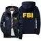 Men's brand clothing Hooded sweatshirt FBI print High quality jacket Windproof waterproof casual