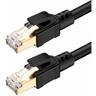 Ulisem - Ethernet-Kabel Cat 8 Ethernet-Kabel, lan RJ45 sftp Netzwerkkabel Geschwindigkeit 40 Gbit/s