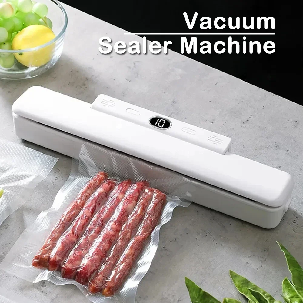 Machine à sceller sous vide automatique pour le stockage des aliments, avec 10 sacs d'économie de nourriture gratuits, 240V/110V, nouvelle collection