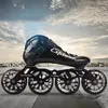 Speed Skates Professionelle Racing kinder 3-rädern Skates Gerade Reihe Große 4 Räder Inline Roller Skating Schuhe