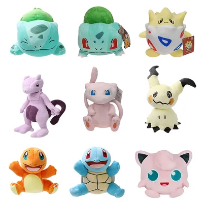 Squirtle Jigglypuff Peluche Plush Toys Charizard Marill Bulbasaur Stuffed Dolls Cartoon Dolls Kawaii Birthday Gift