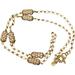 J. Crew Jewelry | J Crew Jcrew Long Station Necklace Cylinder Rhinestones Gold Tone Signed | Color: Gold | Size: Os