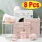 8Pcs Laundry Bags Pink Thickened Dirty Clothes Organizer Storage Bag Embroidery Protection Pouch