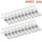 80Pcs/Set Stainless Steel 5cm Clips Clothespins Clamps Metal Storage Leather Craft Tool Clothes Peg