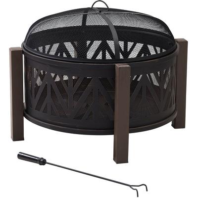 Sunjoy - xl Stahl Feuerschale bromo in Schwarz - Ø79cm Image