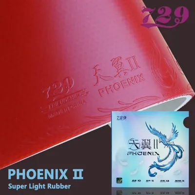 Friendship 729 PHOENIX 2 Table Tennis Rubber PHOENIX II Pips-In Pingpong Rubber with Sponge for