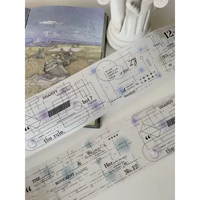 YiEr Studio Vintage Light Spot Background Washi Tape Planner DIY Card Making Scrapbooking Plan
