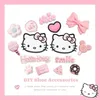 Miniso Kawaii Sanrio Hello Kitty Serie Loch Schuhe Zubehör Sanrio Diy Schuh Dekorationen Zubehör für Slides Sandalen Geschenk