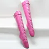 18cm Huf Heel less Frauen kniehohe Balletts tiefel, Fetisch Tanz schuhe, Männer Cosplay Botas, Schwarz, Pfirsich, 36-46, benutzer definierte Farben, Drops hip