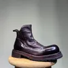Herren Leder gewaschen alte Lederschuhe Pferd Leder hand gefertigte Sohlen angehoben Zehen Stiefel echtes Leder große Herren schuhe Chelsea