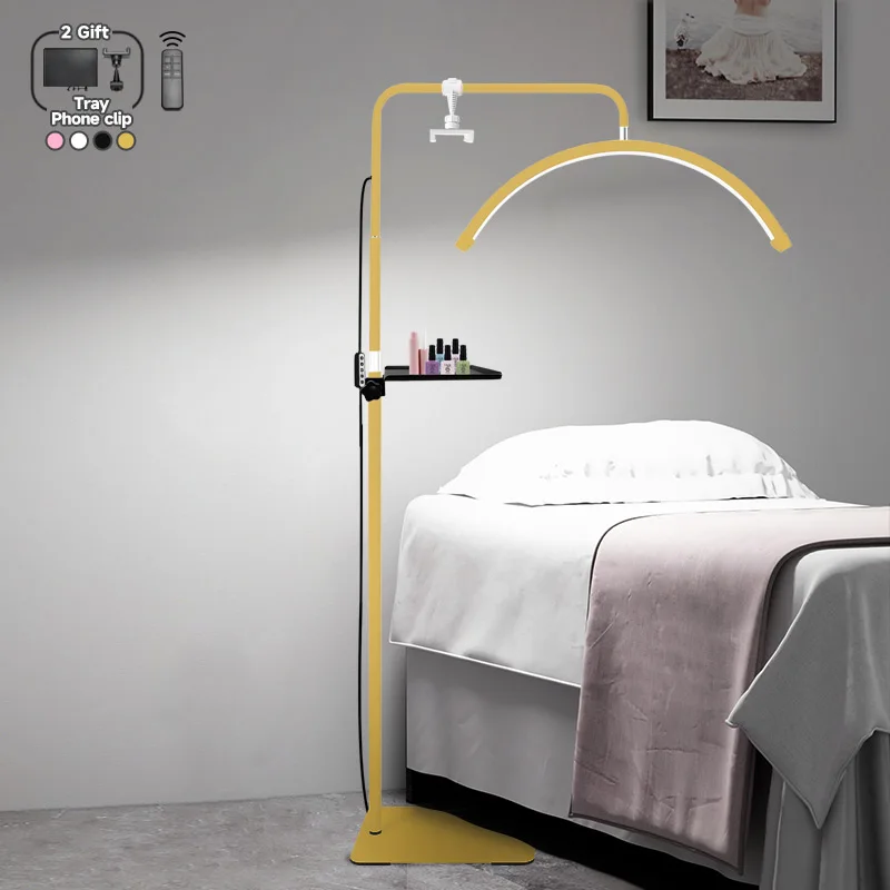2025 neue 23 zoll 45 watt Arc Half Moon Ring Licht für Wimpern Studio lichter Fotografie Licht stehlampen für wimpern Verlängerung Schönheit Image