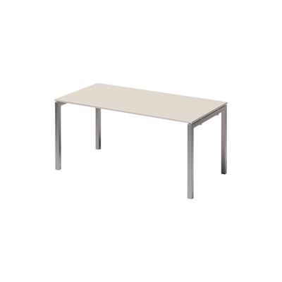 Bisley Cito Schreibtisch 160x80 cm, Tischplatte in grau, U-Gestell in Silber - Bürotisch & Computertisch, PC Tisch für's Büro, Arbeitshöhe: 74 cm Image
