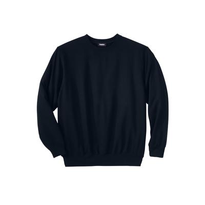 Men's Big & Tall Ultra-Light Comfort Fleece Crewneck Sweatshirt by KingSize in Black (Size XL)