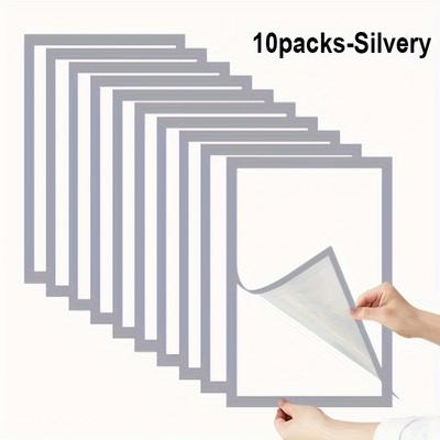 TEMU 10pcs Magnetic Photo Frame With Self-adhesive Backing, Reusable, Refrigerator Sticker, Transparent, Creative, Diy, Party Decoration Image
