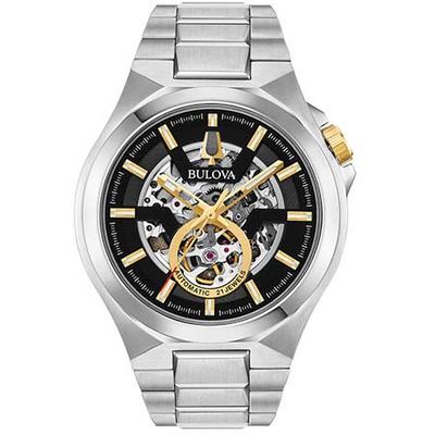 Automatikuhr BULOVA, silber (silberfarben), Armbanduhren, Herren, Armbanduhr, Mechanische Uhr, Herrenuhr, Edelstahlarmband Image
