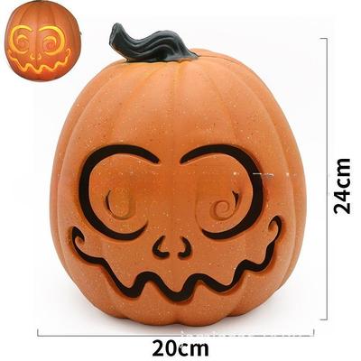 Halloween Pumpkin Decorations Outdoor Garden Decorations LED Lantern Scene Layout With Many Expressions Funny Pumpkin Lantern Decoration Easter Hollow Big Pumpkin Glowing