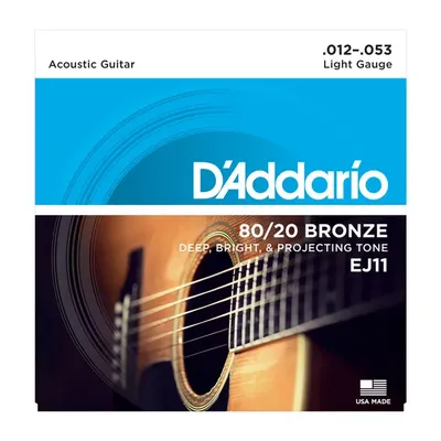 D'addario Daddario Bronze/Phospher Bronze Acoustic Guitar Strings EJ10 EJ11 EJ12 EJ13 EJ15 EJ16 EJ17