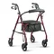 Rollator Walker with Seat, Steel Rolling Walker with 6-inch Wheels Supports up to 350 lbs, Medical