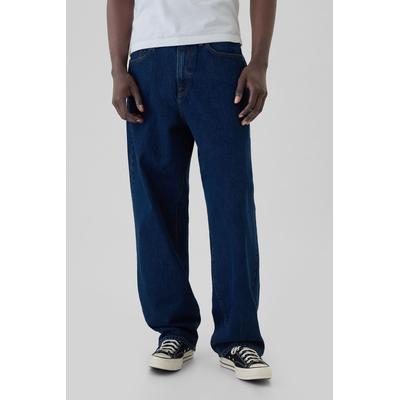 Gap Mens Dark Wash Blue Loose Fit Baggy Jeans - Dark Wash Blue
