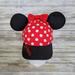 Disney Accessories | Disney Parks Minnie Mouse Ears & Bow Snapback Hat Red White Polka Dot Youth L/Xl | Color: Red/White | Size: Osg