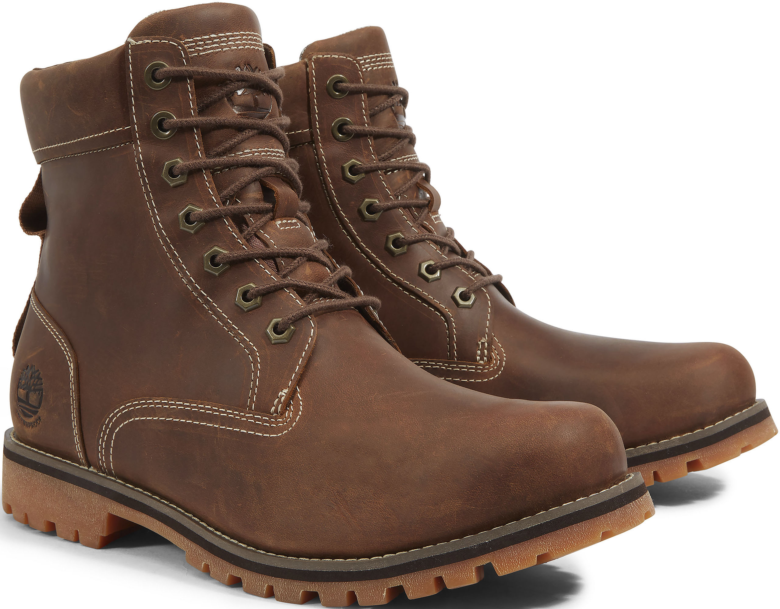 Schnürboots TIMBERLAND "Rugged WP II 6in PT Bt", Herren, Gr. 44, braun, Nubukleder, Schuhe Schnürboots, Winterstiefel, Schnürstiefel, Winterschuhe, wasserdicht