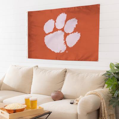 Clemson University Single Sided Flag w/ 2 Grommets, 3'x5'